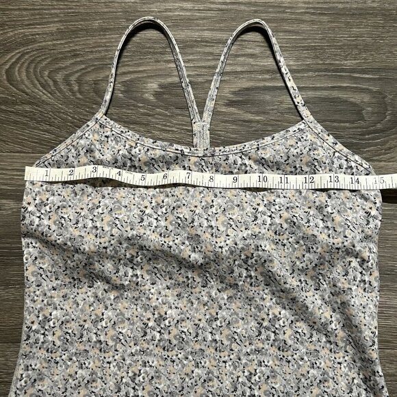 Lululemon 8 Power Y Tank Top Racerback Petite Fleur Silver Spoon Animal Print - Picture 6 of 10